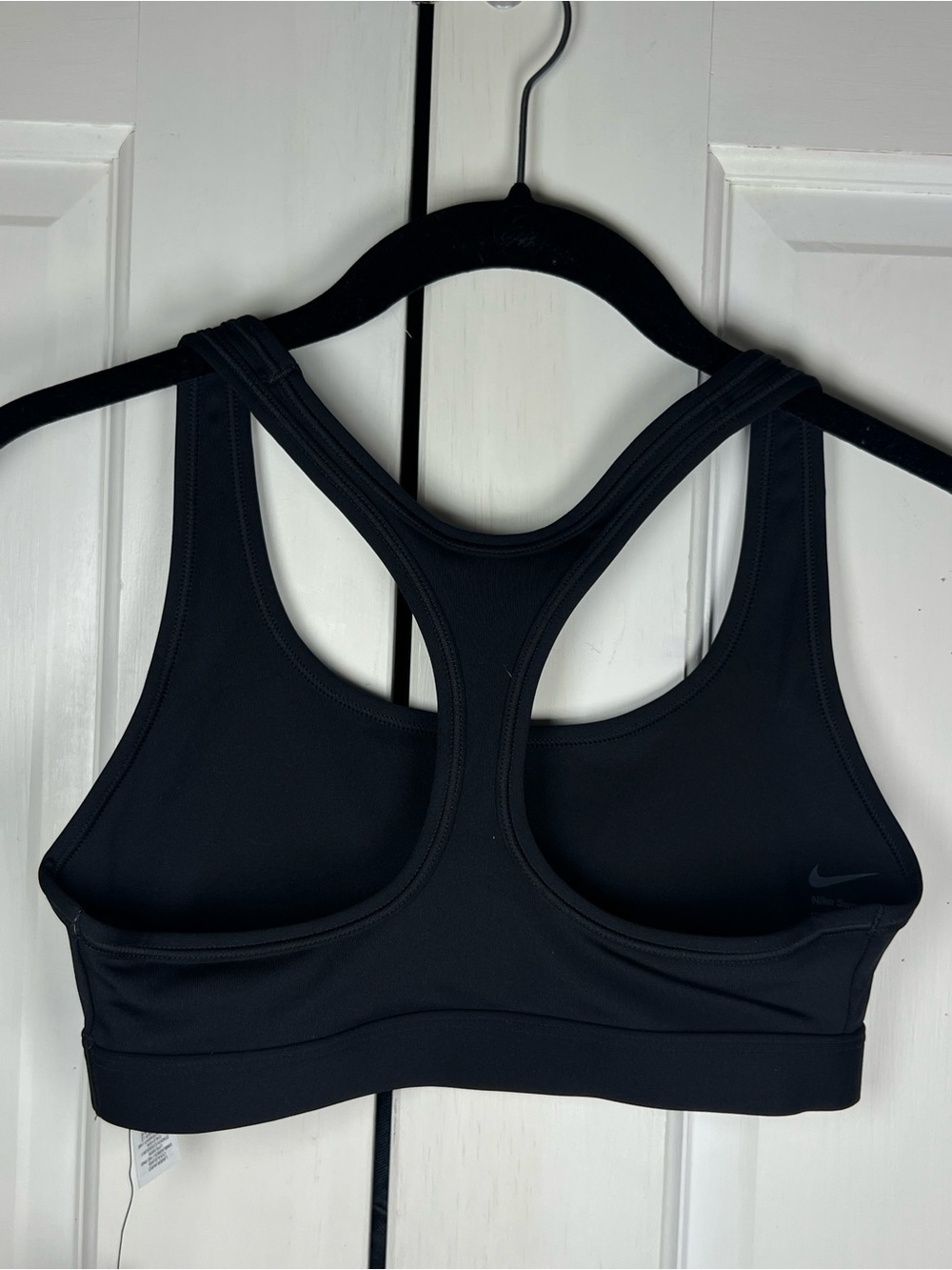 NWT Nike Women's Black Swoosh Racerback Sports Bra Size XS - Picture 3 of 5